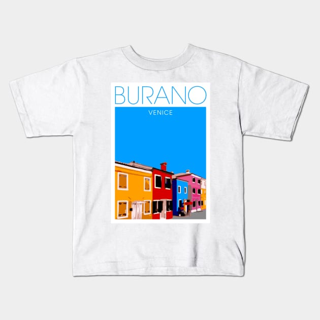 Burano Poster Kids T-Shirt by markvickers41